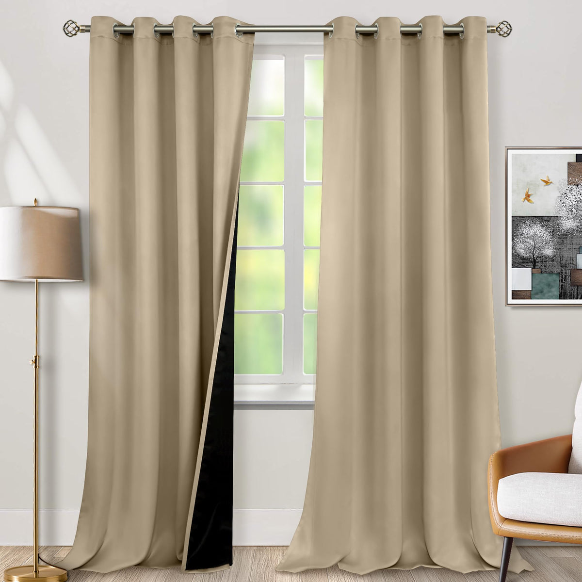 BGment 40 Inch Long Short Blackout Curtains for Small Windows