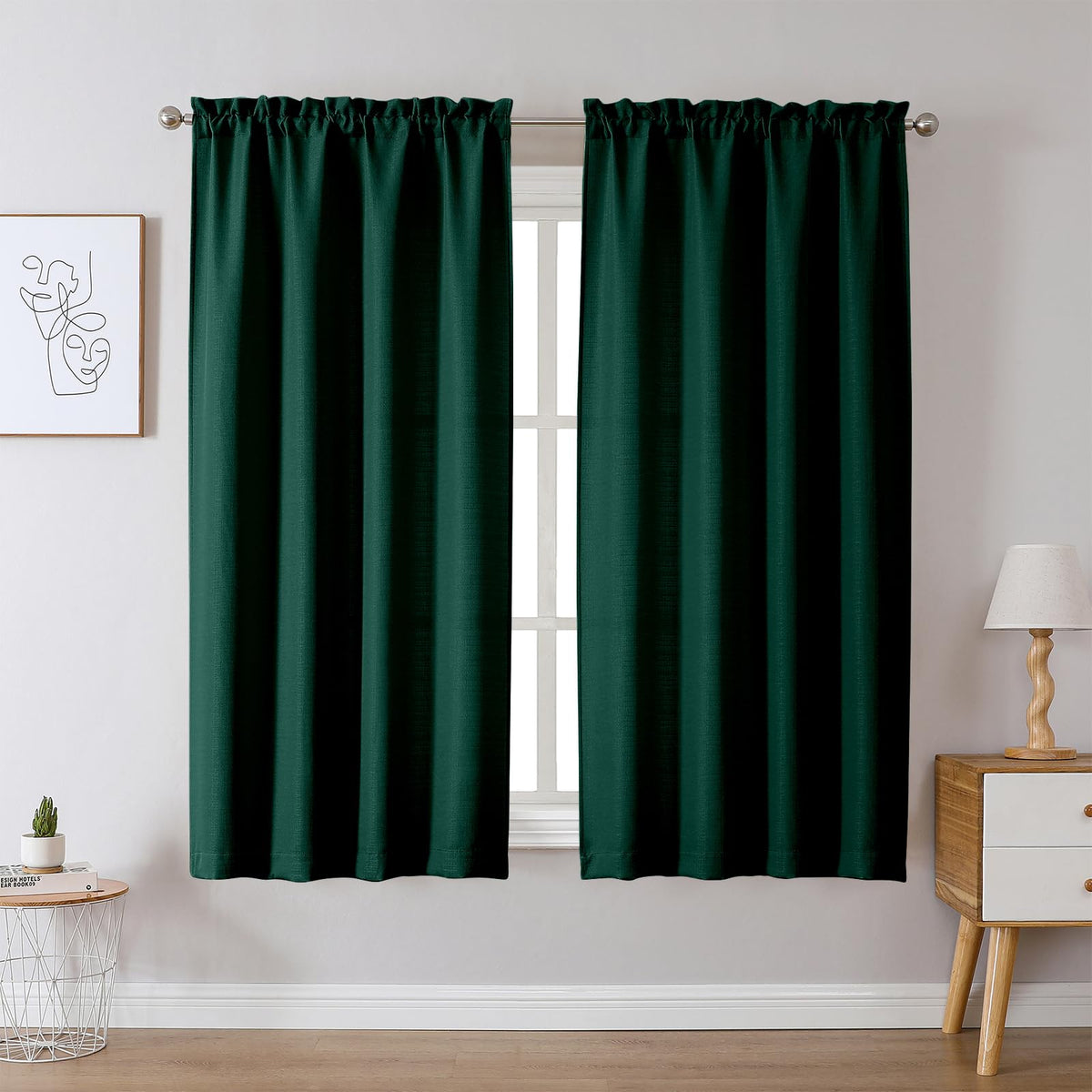 Chyhomenyc 2 Panels White Kitchen Curtains 36 Inch Length Tier Curtain