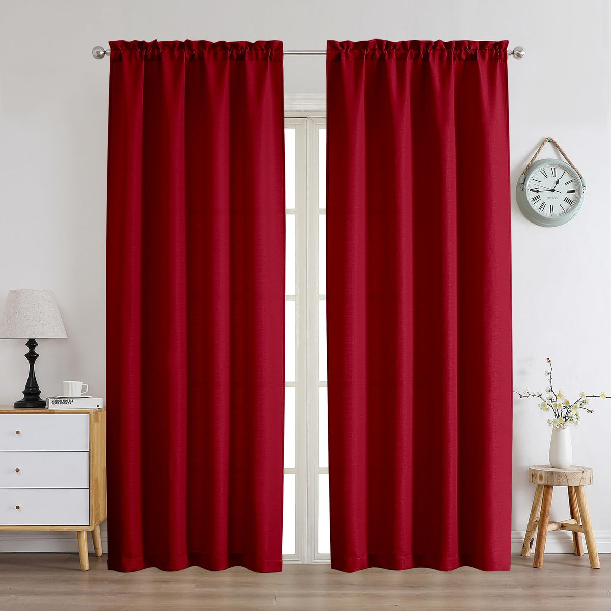 Chyhomenyc 2 Panels White Kitchen Curtains 36 Inch Length Tier Curtain