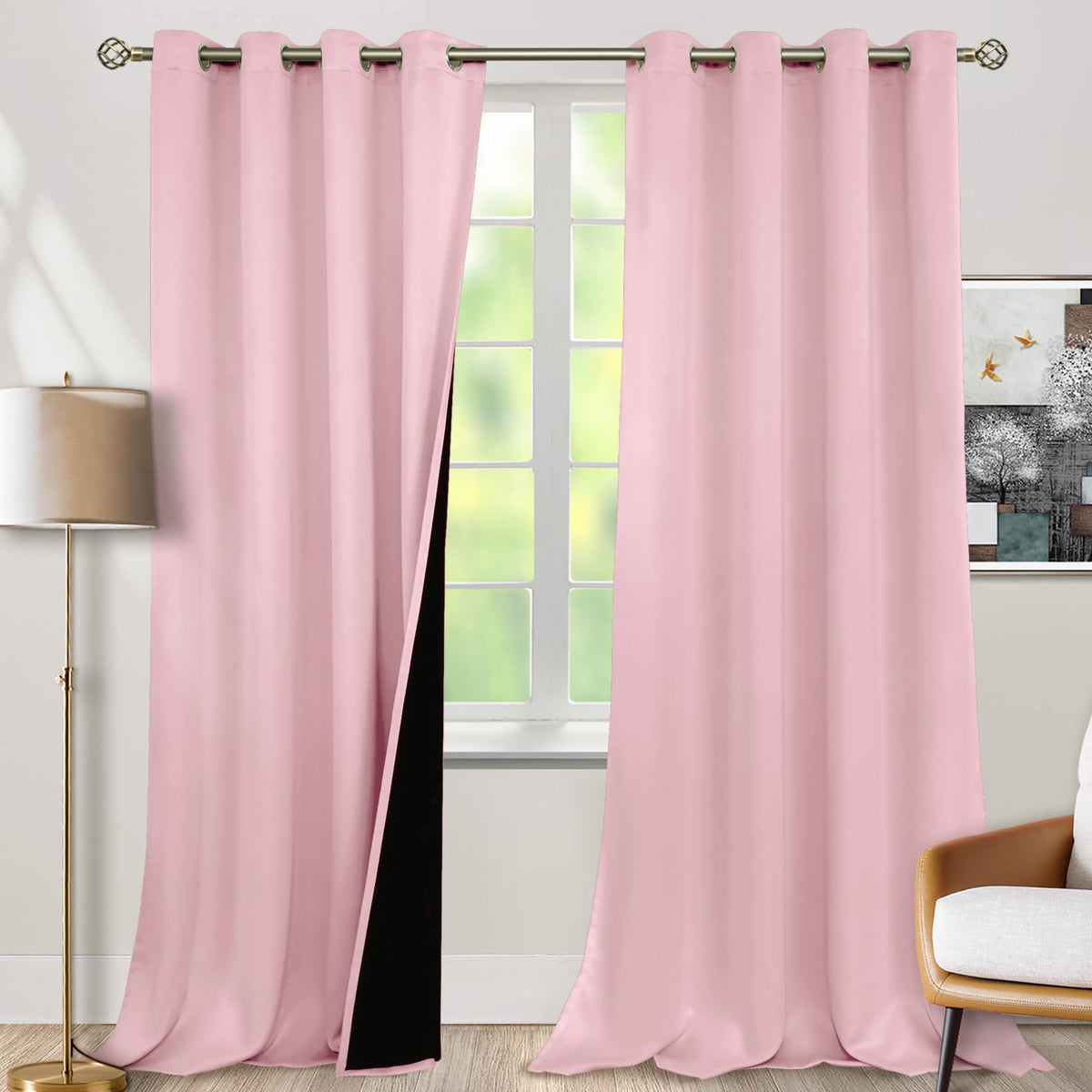 BGment 40 Inch Long Short Blackout Curtains for Small Windows