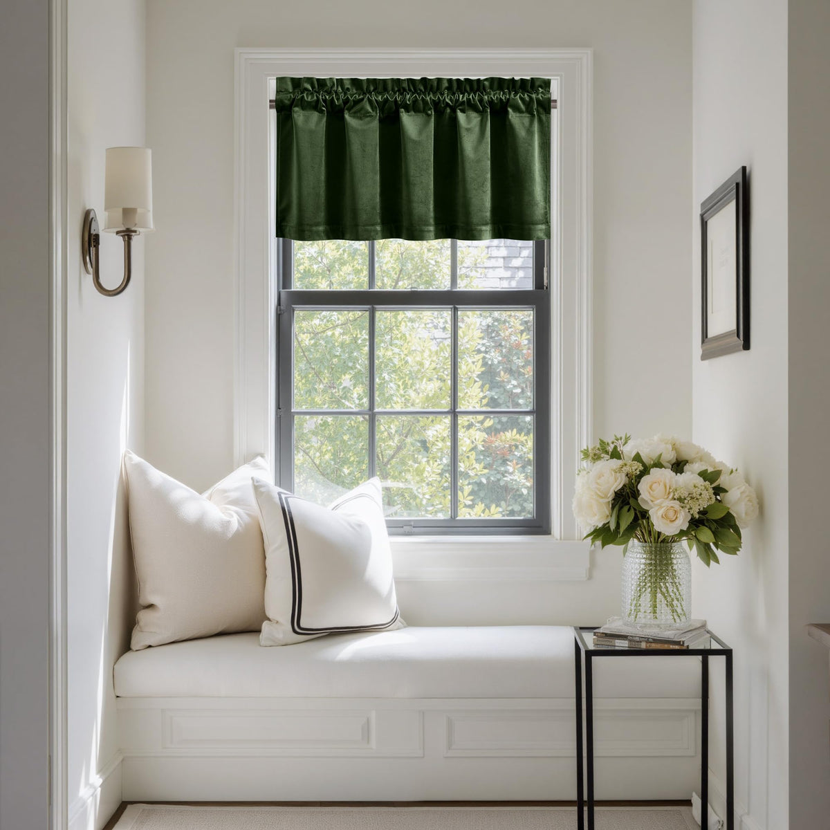 NICETOWN Black Out Velvet Curtains 63 inches Long for Kitchen