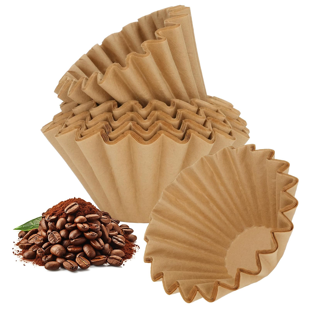 5 Cup Coffee Filters, 100 Count Basket Coffee Filter for 4-5 Cup Coffee Maker, Disposable Paper Coffee Filters for Mini Brew, White (Oxygen Bleaching）