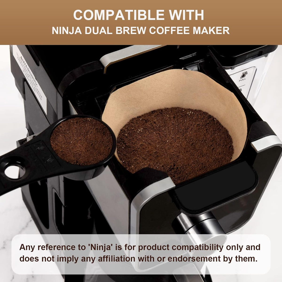 Cone Coffee Filters #4 for Ninja Coffee DualBrew Pro CFP301 CFP201