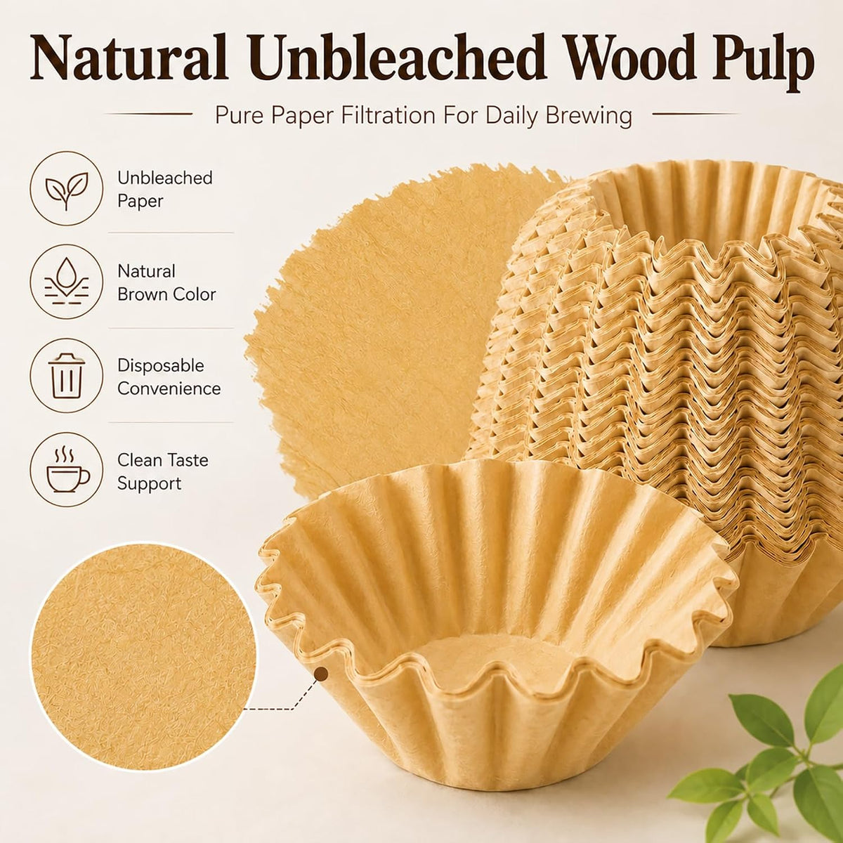 Disposable Paper Coffee Filters for Ninja Single Serve Coffee Maker 210Pcs