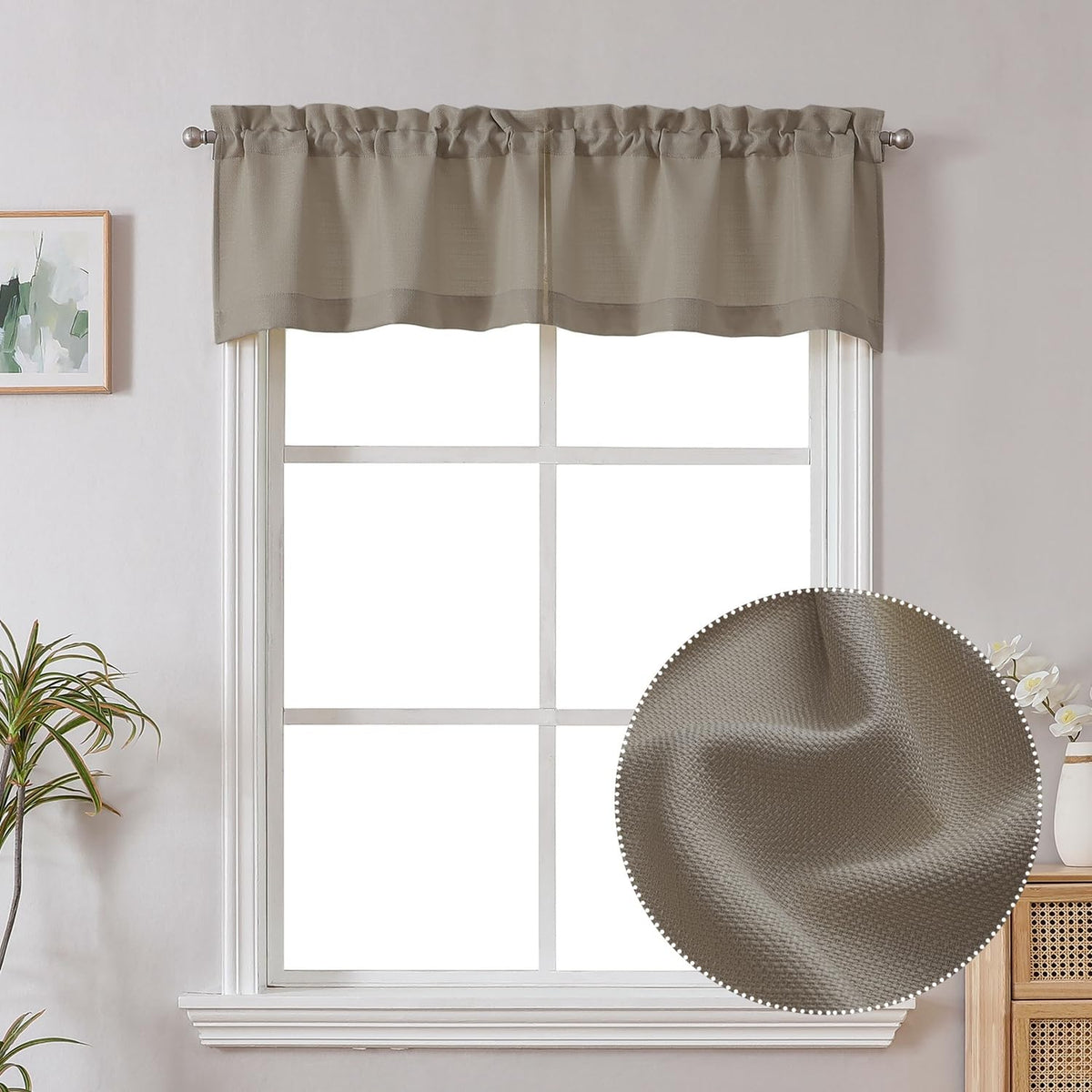 Chyhomenyc 2 Panels White Kitchen Curtains 36 Inch Length Tier Curtain