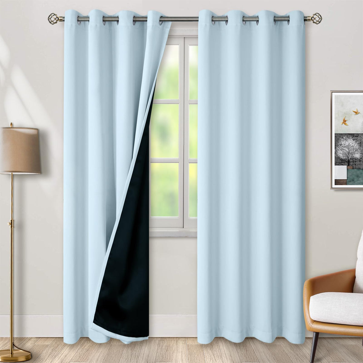 BGment 40 Inch Long Short Blackout Curtains for Small Windows