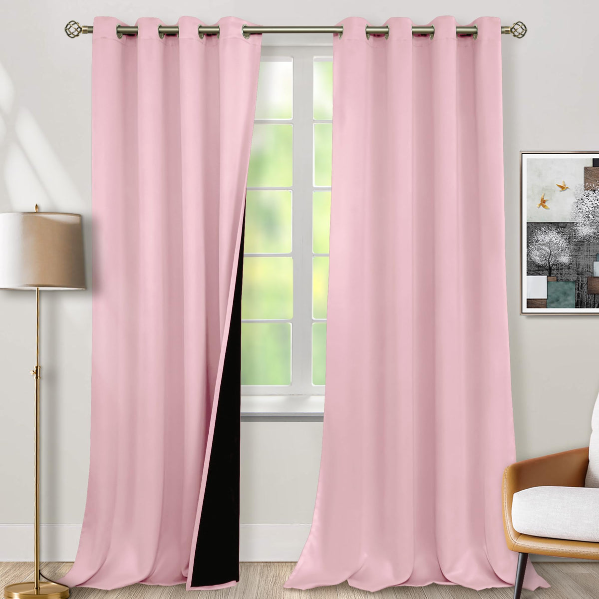 BGment 40 Inch Long Short Blackout Curtains for Small Windows