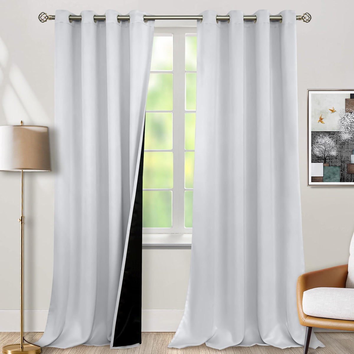 BGment 40 Inch Long Short Blackout Curtains for Small Windows