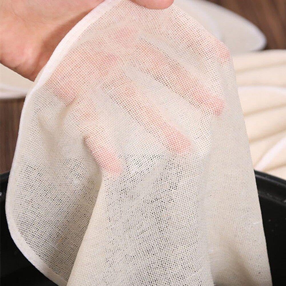 10pcs Round Cotton Yarn Cloth Reusable Non Stick Household Liners Cloth Mesh Mat Pad Steamed Buns Dumplings Baking Cooking Tool
