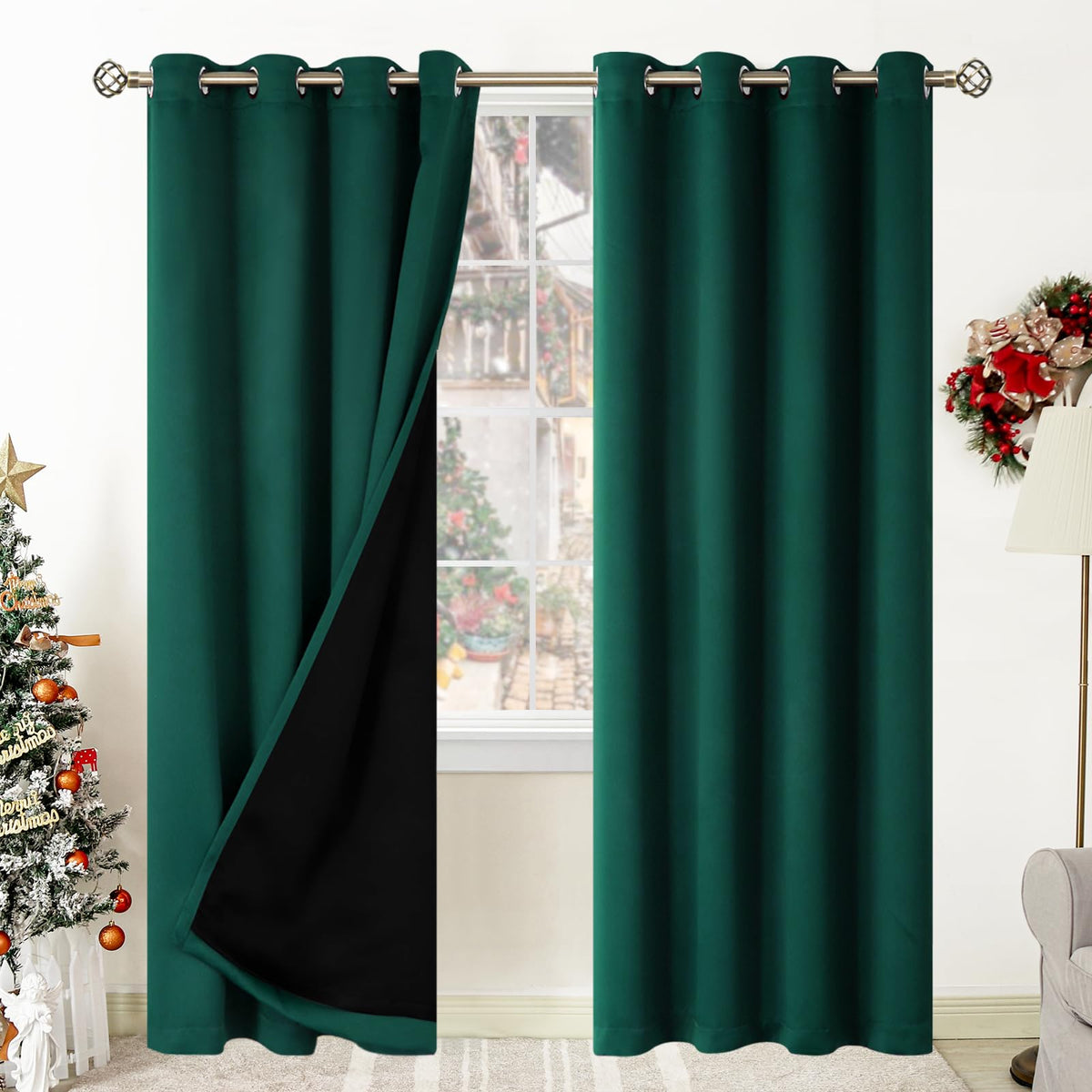 BGment 40 Inch Long Short Blackout Curtains for Small Windows