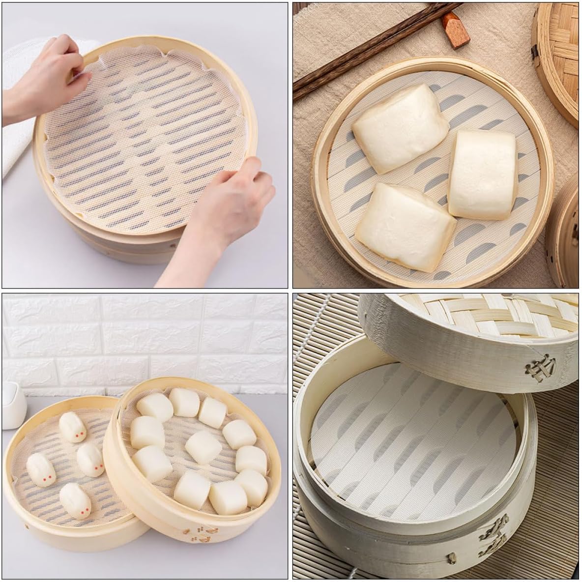 Silicone Steamer Liners 10pcs Nonstick Reusable Steam