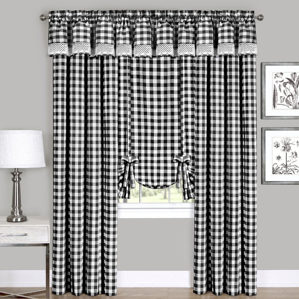 Sweet Home Collection Old World Style Floral Heavy Lace Kitchen Curtain Swag pair Hopewell Cream