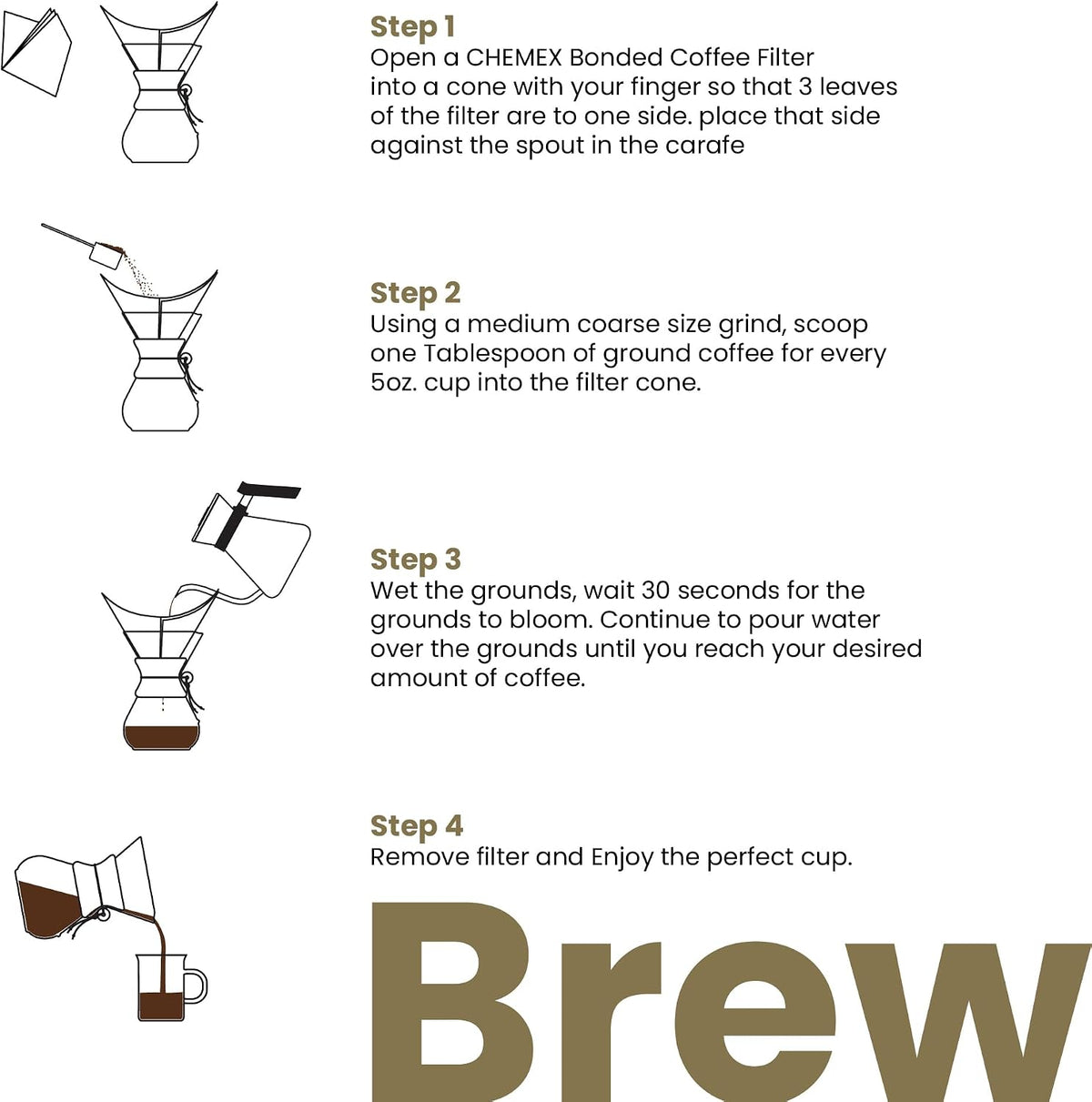 Chemex Bonded Filter - Square - 100 ct - 2 Pack - Exclusive Packaging