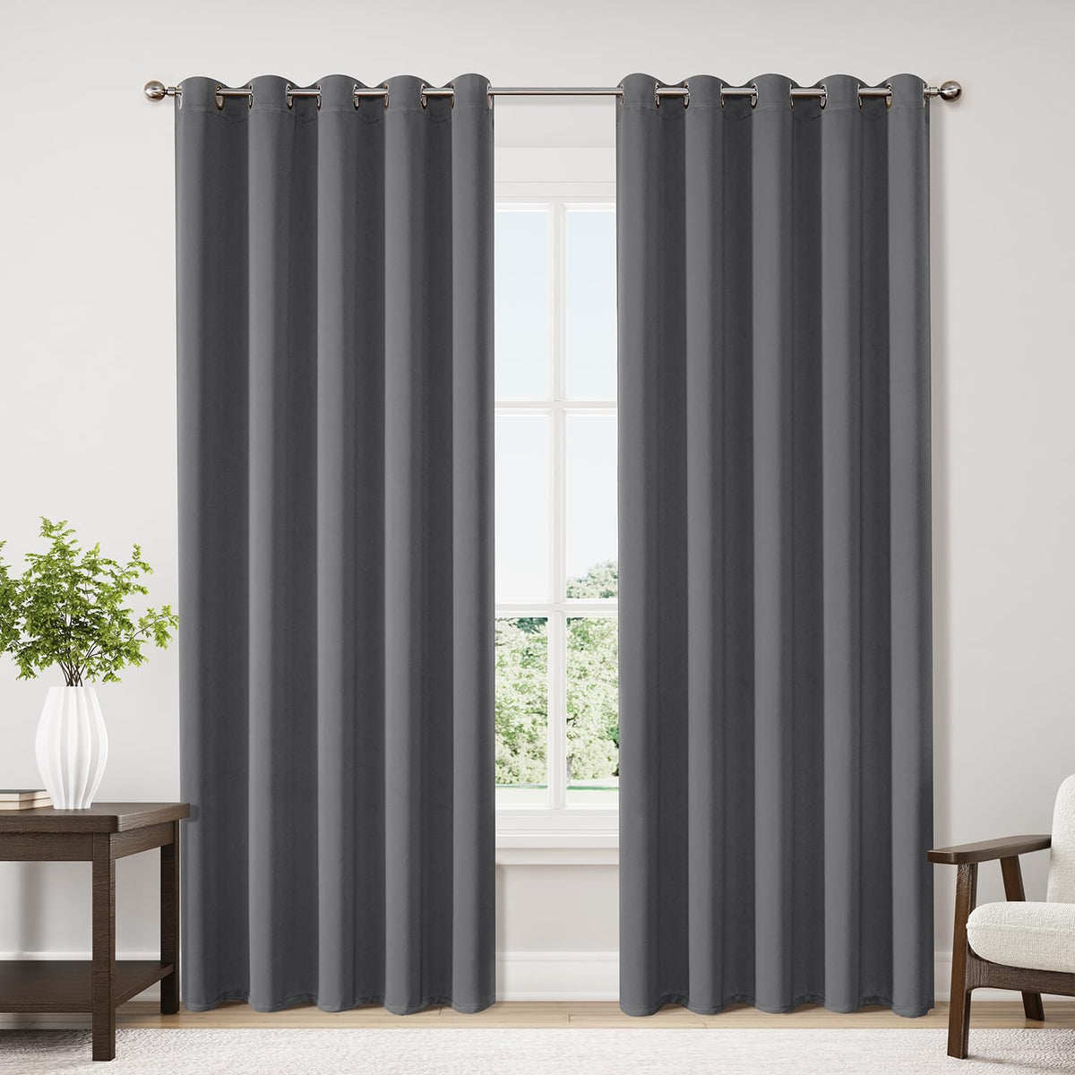 ChrisDowa Small Blackout Curtains for Kitchen & Bedroom 36 Inches Long