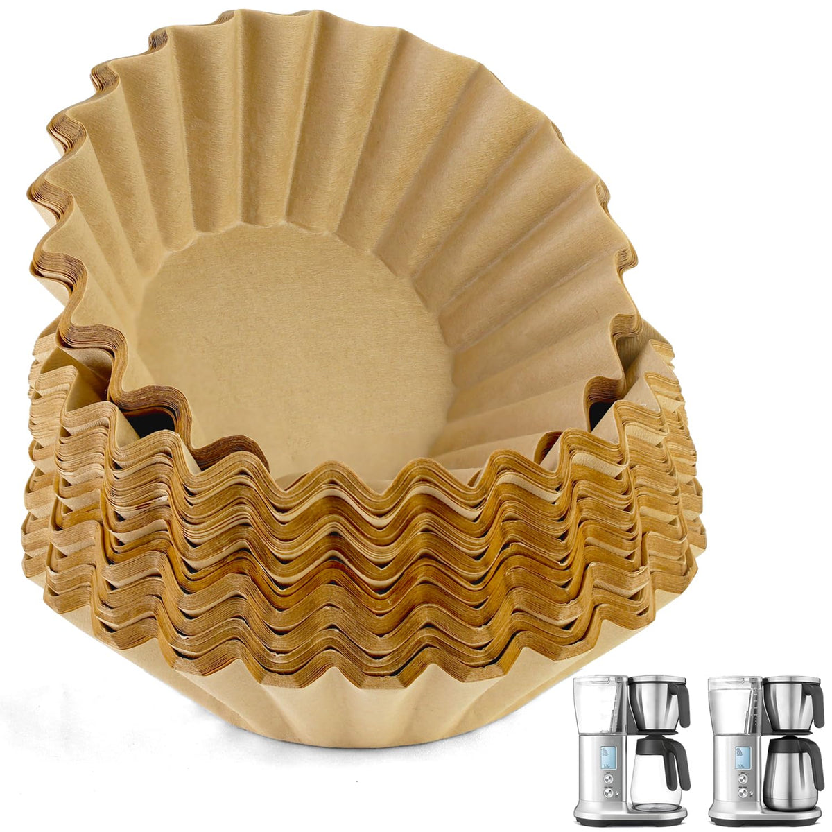 200 Pcs Disposable Large Coffee Filters for Breville Coffee Maker 12-Cup
