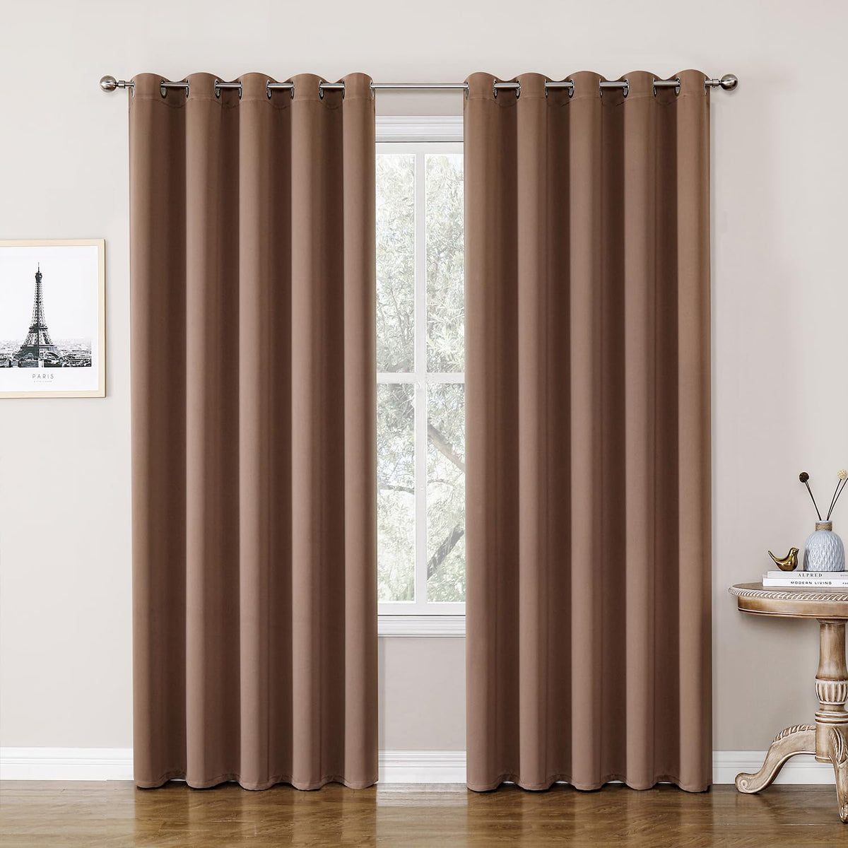 ChrisDowa Small Blackout Curtains for Kitchen & Bedroom 36 Inches Long