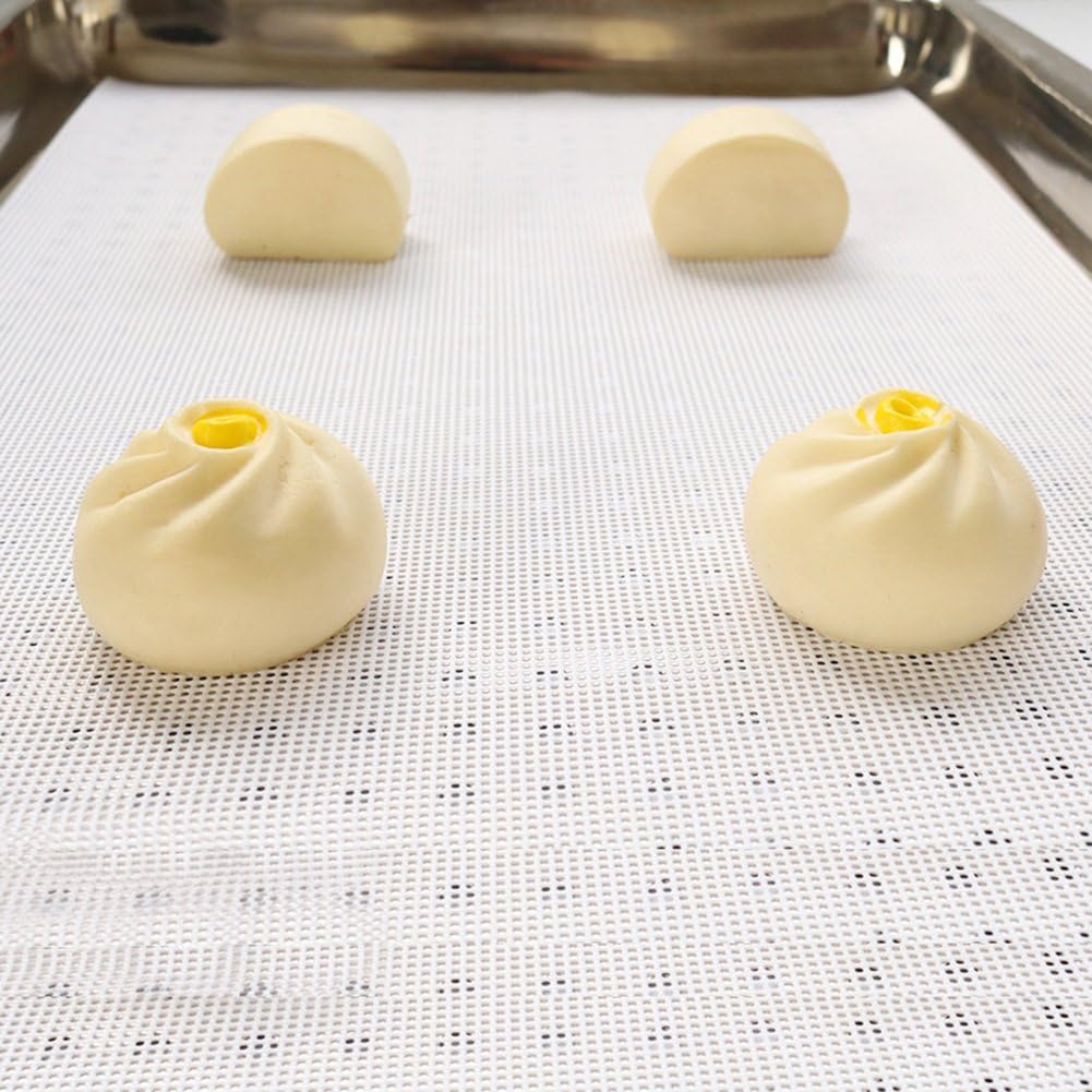 3Pcs/set,Reusable Silicone Steamer Non-stick Dumplings Mat(23.6*15.7 inch)