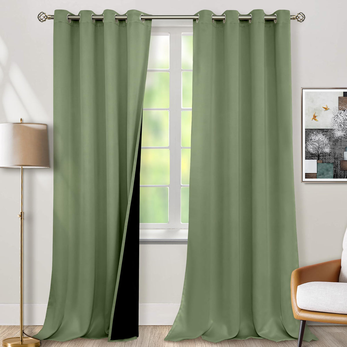 BGment 40 Inch Long Short Blackout Curtains for Small Windows