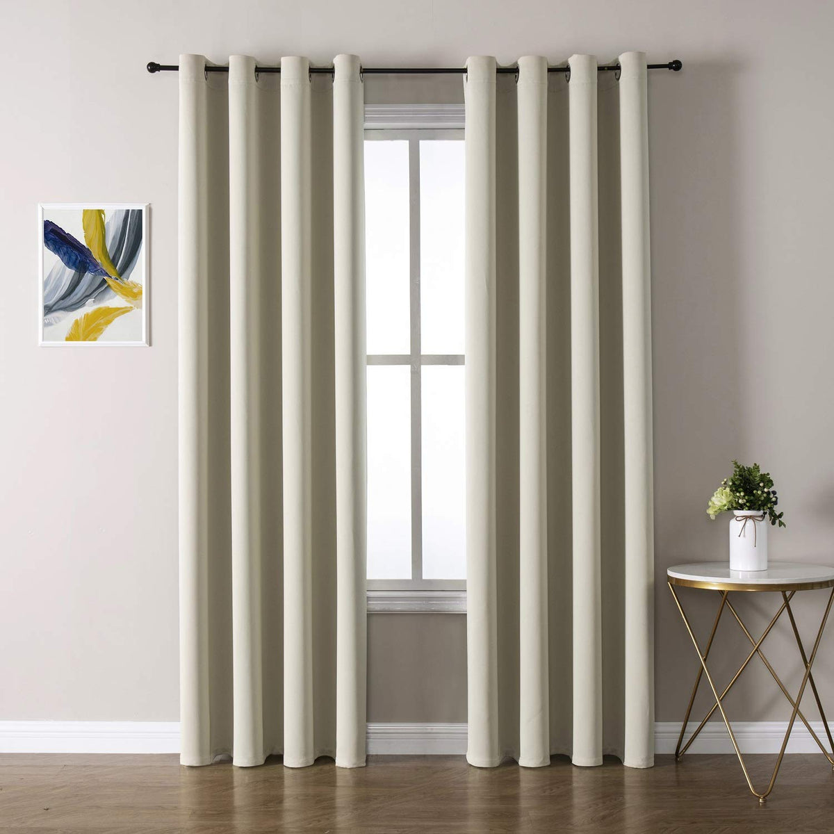 ChrisDowa Small Blackout Curtains for Kitchen & Bedroom 36 Inches Long