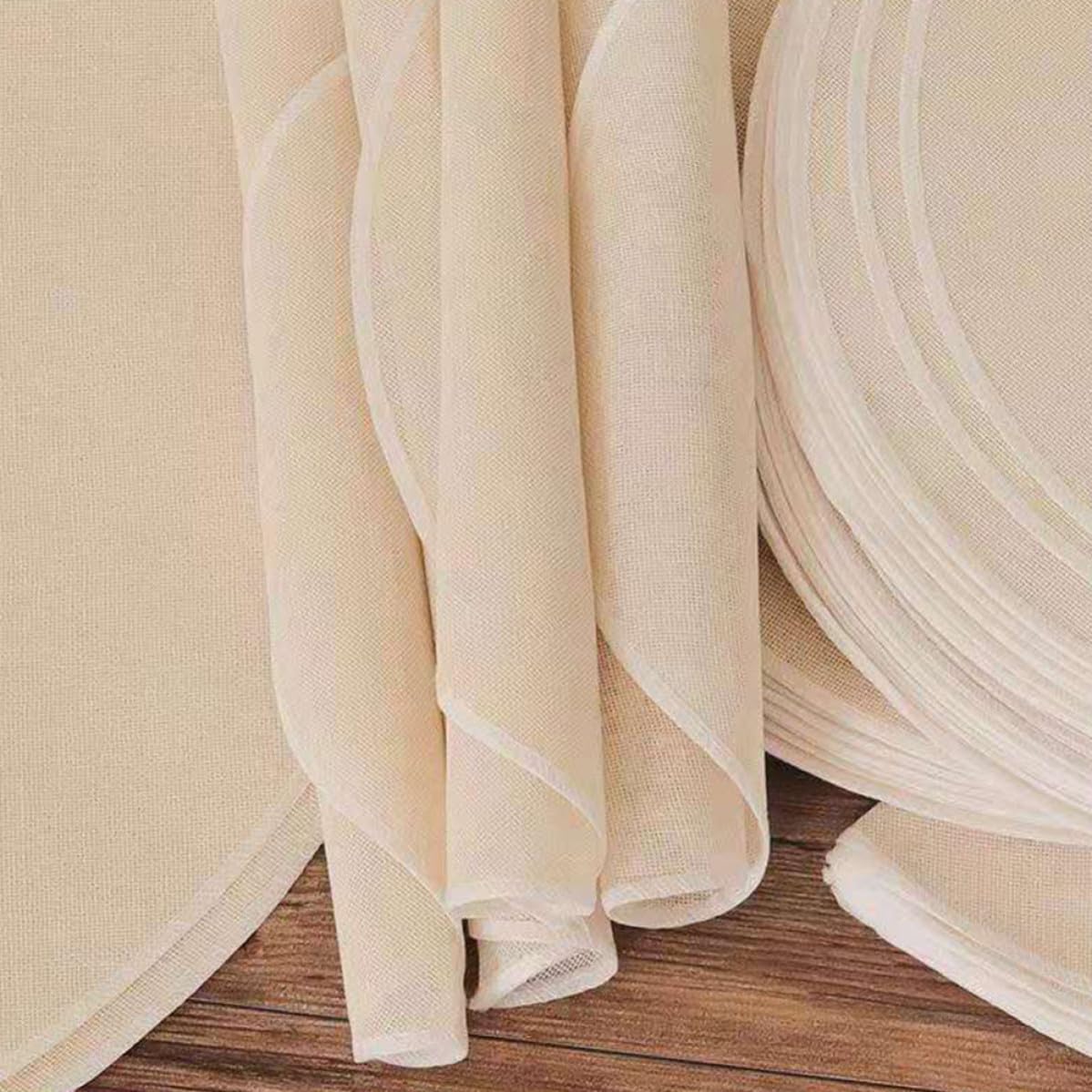 Homoyoyo Reusable Cotton Steamer Cloth Non-stick and Resistant 10pcs round Steamer Pads Beige Cotton Gauze for Steamed Food and Dumplings Suitable for Steam Cabinet and Steaming Tub