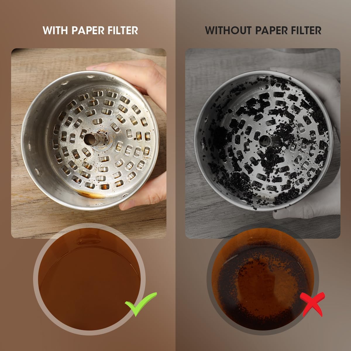 Aieve Percolator Coffee Filters, 160 Count Wrap Around Coffee Filters