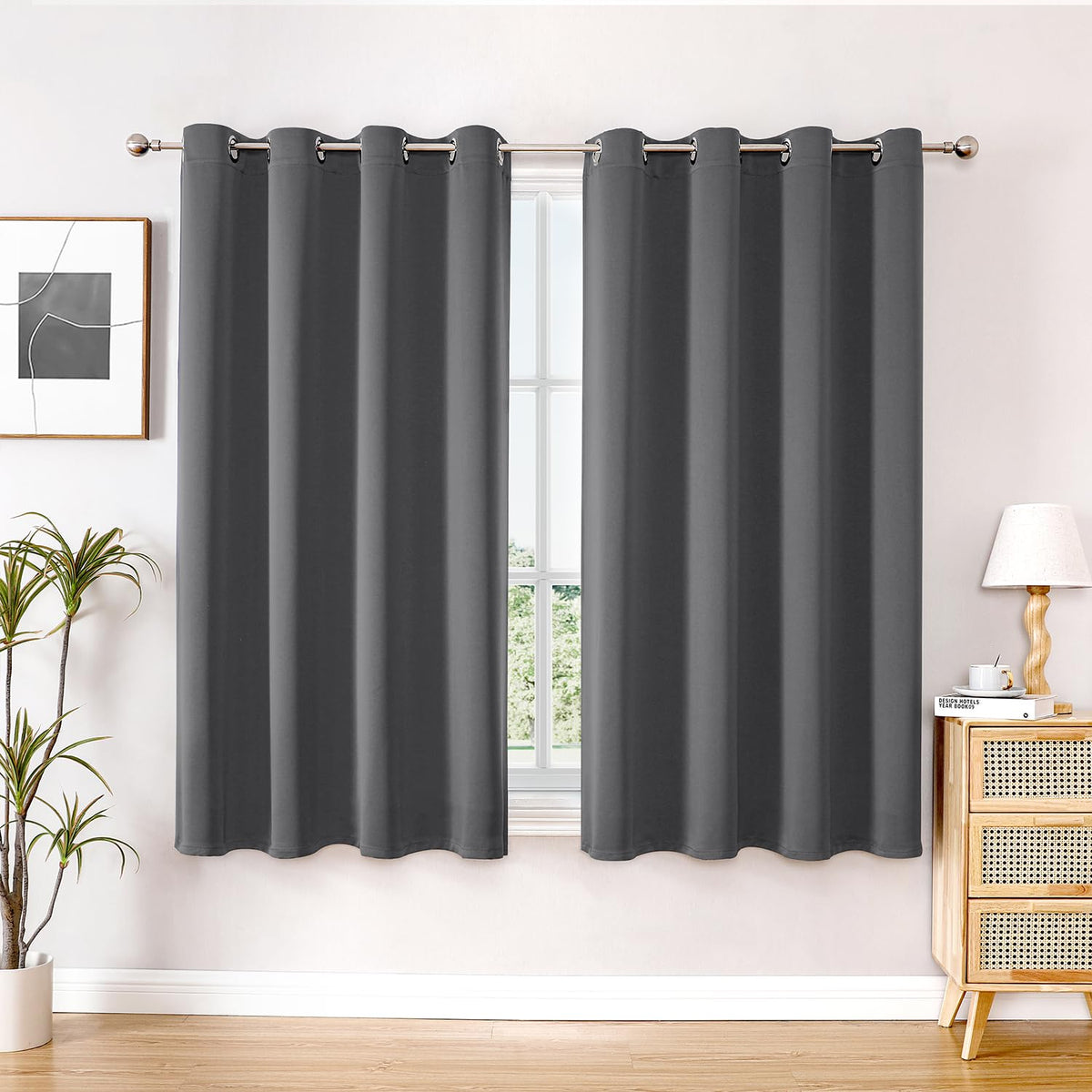 ChrisDowa Small Blackout Curtains for Kitchen & Bedroom 36 Inches Long