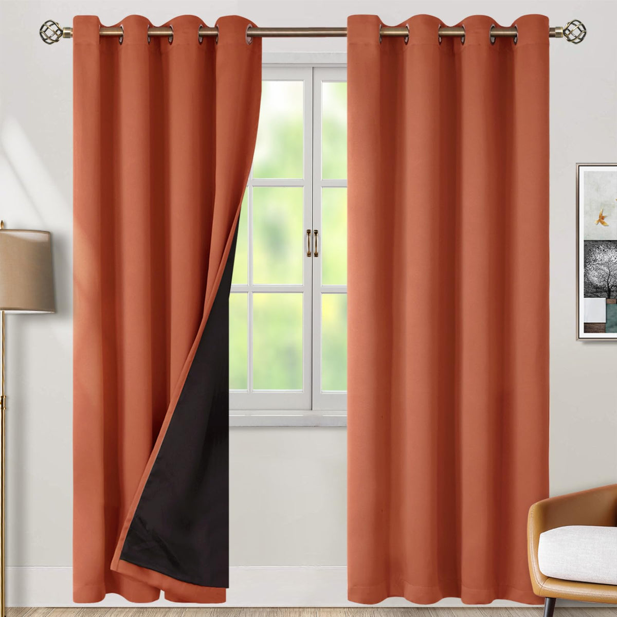 BGment 40 Inch Long Short Blackout Curtains for Small Windows