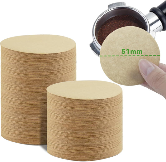 1000 Pcs 51mm Unbleached Espresso Filter for Espresso Coffee Maker
