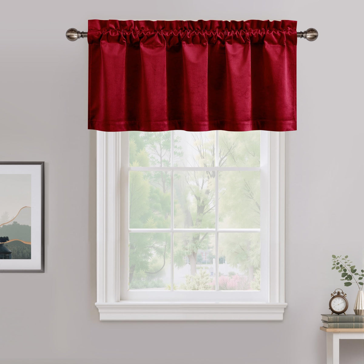 NICETOWN Black Out Velvet Curtains 63 inches Long for Kitchen
