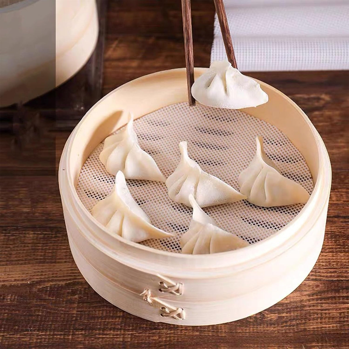 Silicone Steamed Liners Round 9.4 Inch | Reusable Non Stick Steamed Mat for Buns/Dumplings/Dim Sum | High Temp 500°F Rated Silicone Steamer Mat for Baking Pastry