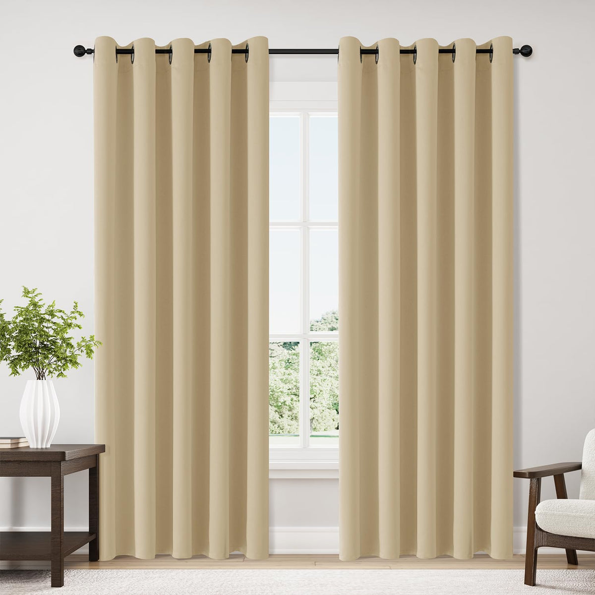 ChrisDowa Small Blackout Curtains for Kitchen & Bedroom 36 Inches Long