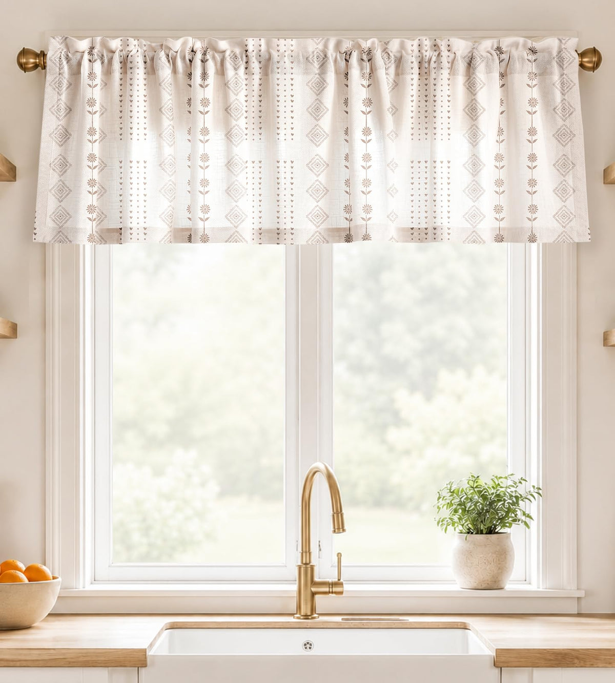 Miss Adola 36 Inch Length Kitchen Tier Curtains, Vintage Floral