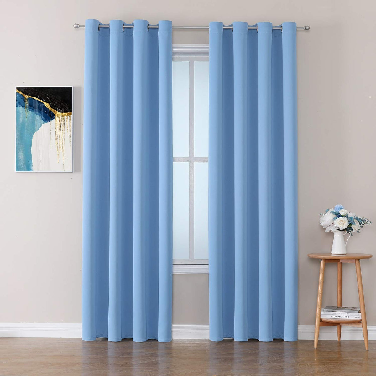 ChrisDowa Small Blackout Curtains for Kitchen & Bedroom 36 Inches Long