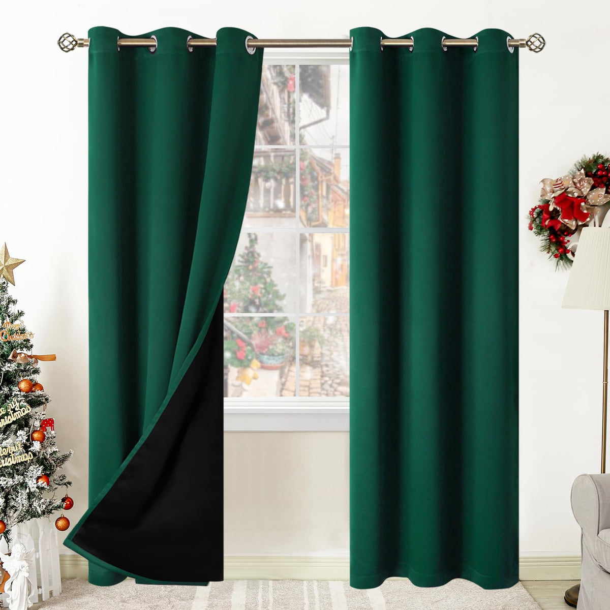 BGment 40 Inch Long Short Blackout Curtains for Small Windows
