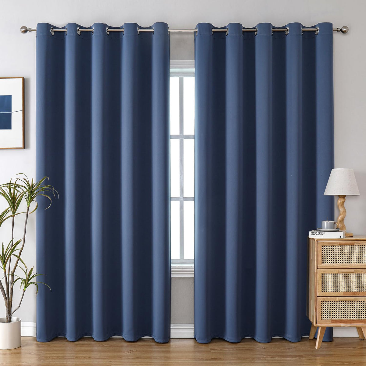 ChrisDowa Small Blackout Curtains for Kitchen & Bedroom 36 Inches Long