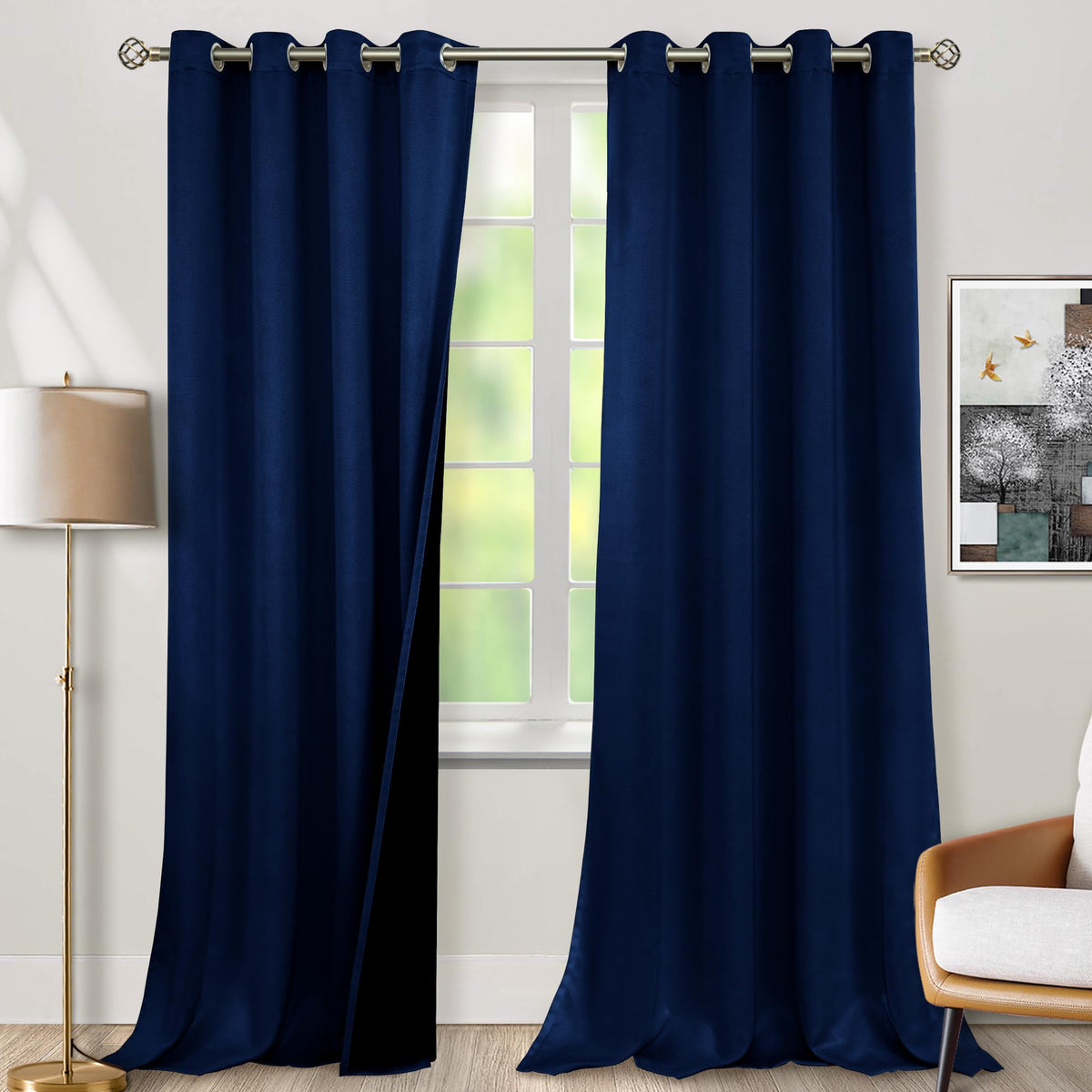BGment 40 Inch Long Short Blackout Curtains for Small Windows