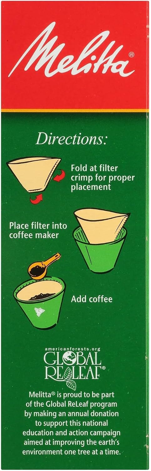 Melitta 622752 #2 Natural Brown Cone Coffee Filters 100 Count (2pack)