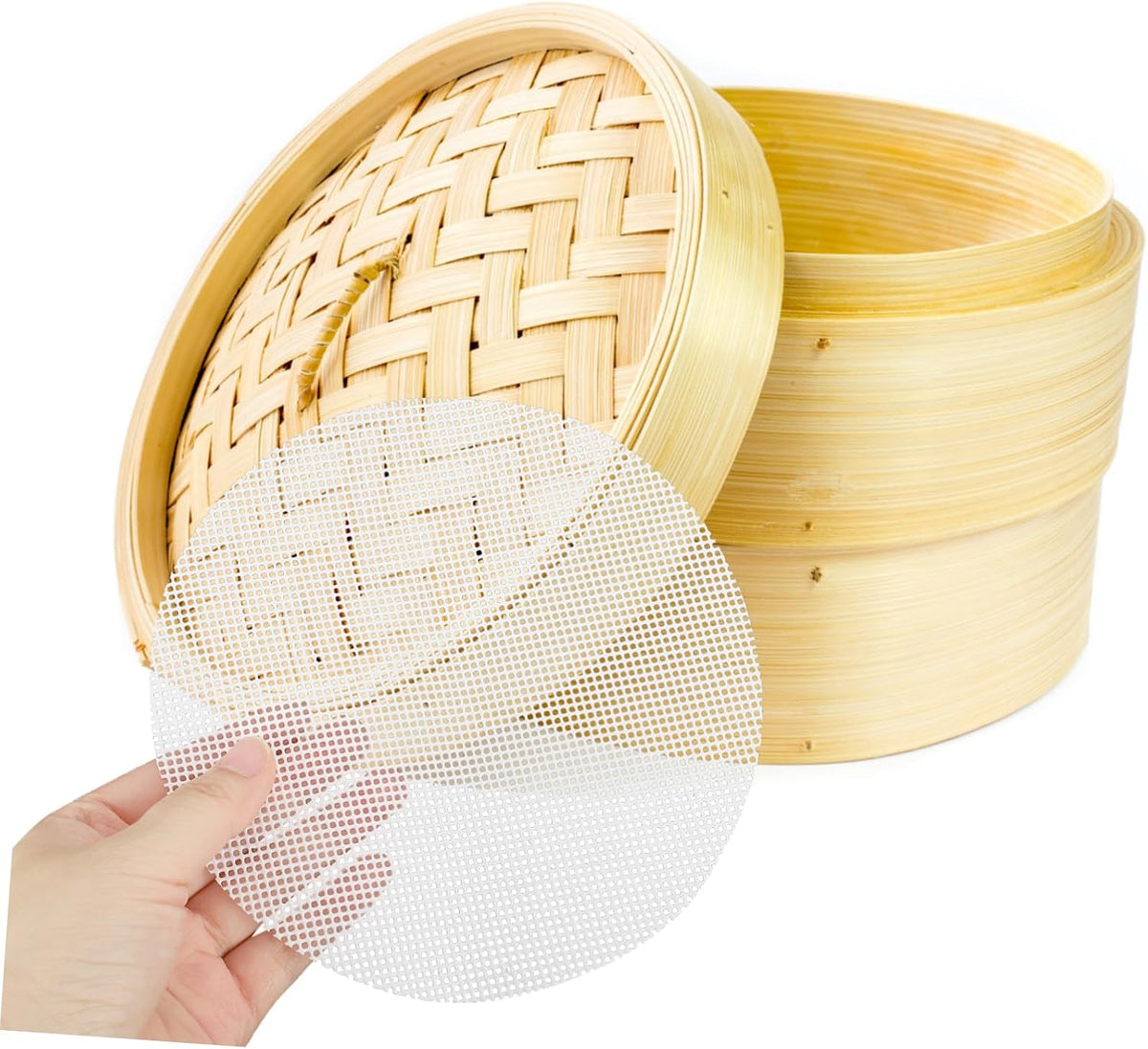 10pcs round Silicone Steamer Pads for Baozi, Non-stick Kitchen Mats