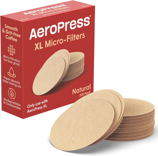 AeroPress XL Natural Paper Micro-Filters, XL Size, 200 Count