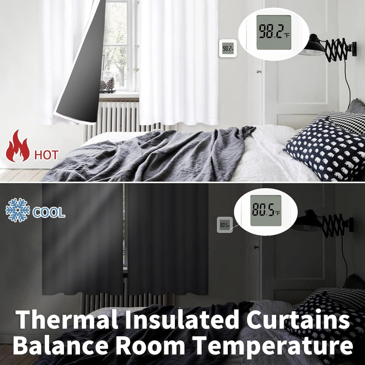 BGment 40 Inch Long Short Blackout Curtains for Small Windows