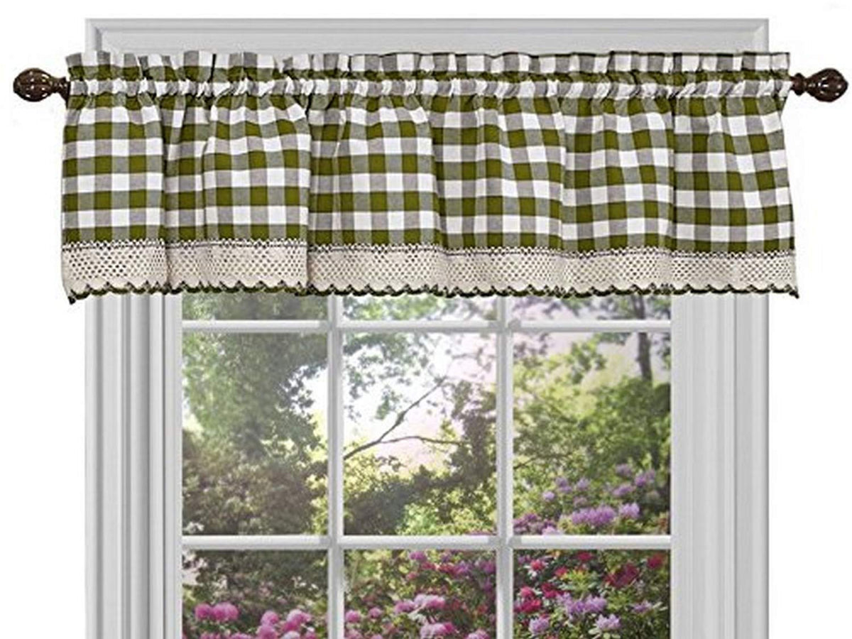 Sweet Home Collection Old World Style Floral Heavy Lace Kitchen Curtain Swag pair Hopewell Cream