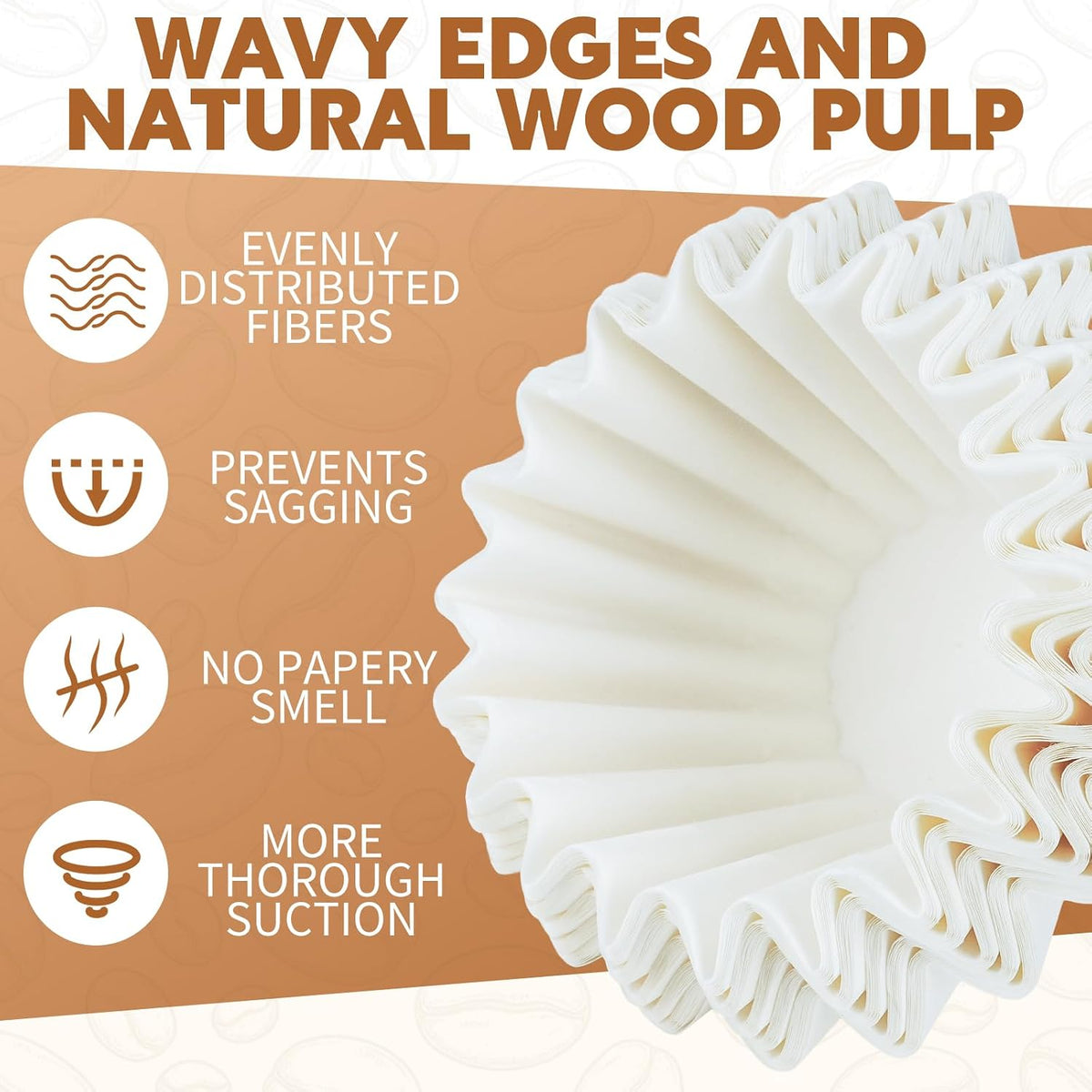 5 Cup Coffee Filters, 100 Count Basket Coffee Filter for 4-5 Cup Coffee Maker, Disposable Paper Coffee Filters for Mini Brew, White (Oxygen Bleaching）