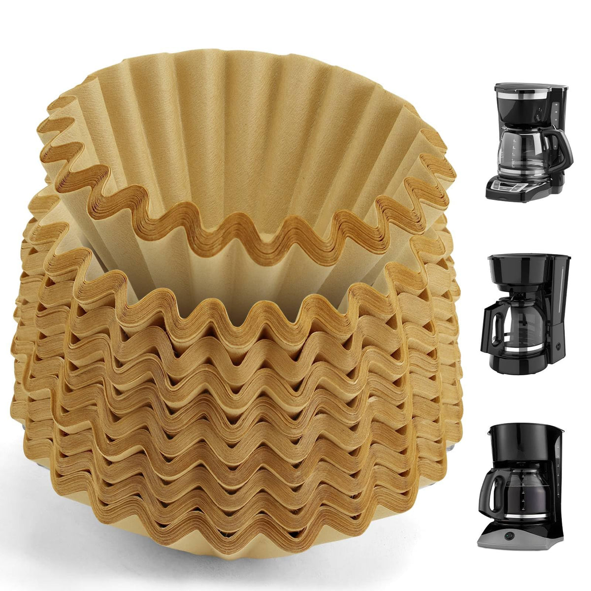 300 Pcs Unbleached 5 Cup Coffee Filter for Mr Coffee Maker Black and Decker