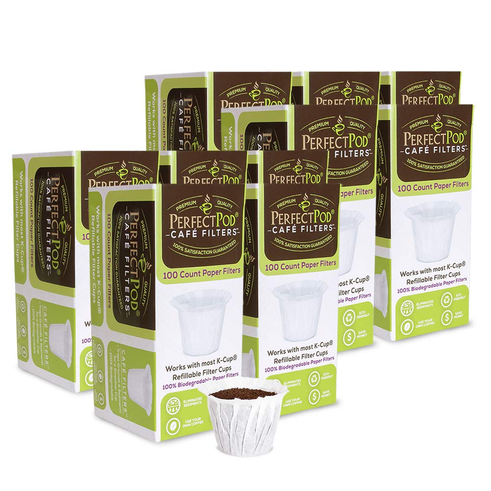 Perfect Pod Café Filters Paper Liners for Reusable K-Cup Coffee Pod, 200 Ct