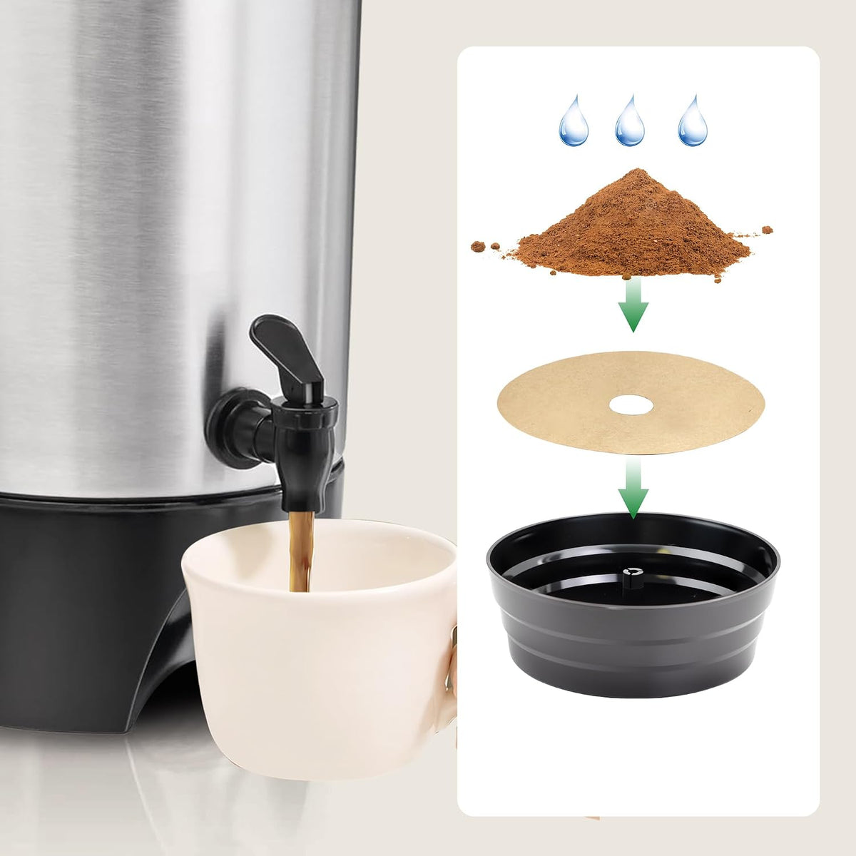 100 Pcs Perforated Filter Paper for Sybo Commercial Coffee Maker 16 L
