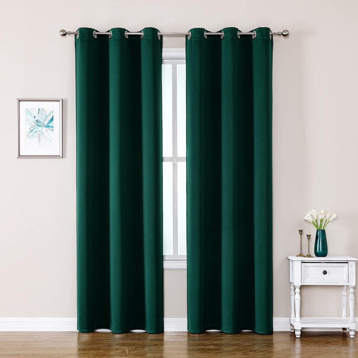 ChrisDowa Small Blackout Curtains for Kitchen & Bedroom 36 Inches Long