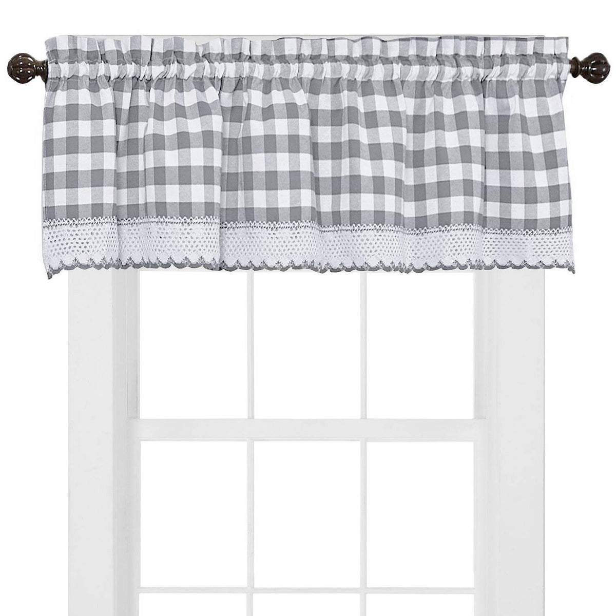 Sweet Home Collection Old World Style Floral Heavy Lace Kitchen Curtain Swag pair Hopewell Cream