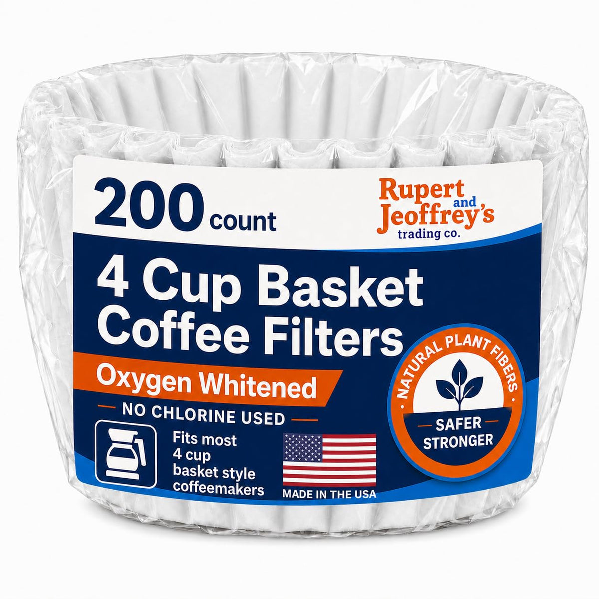4 Cup Basket Coffee Filters (400, White)