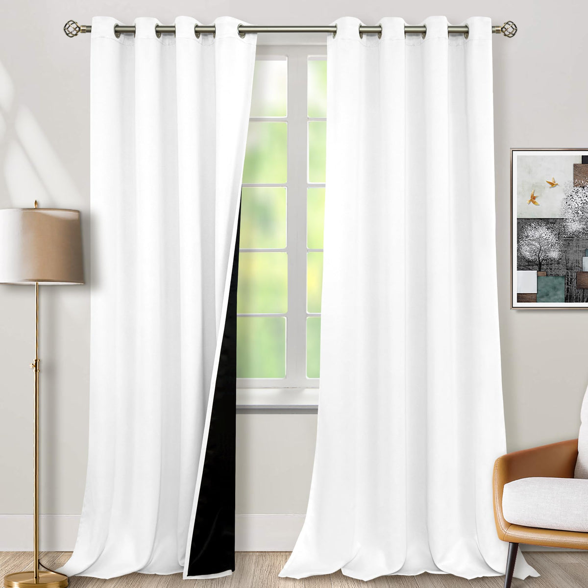 BGment 40 Inch Long Short Blackout Curtains for Small Windows