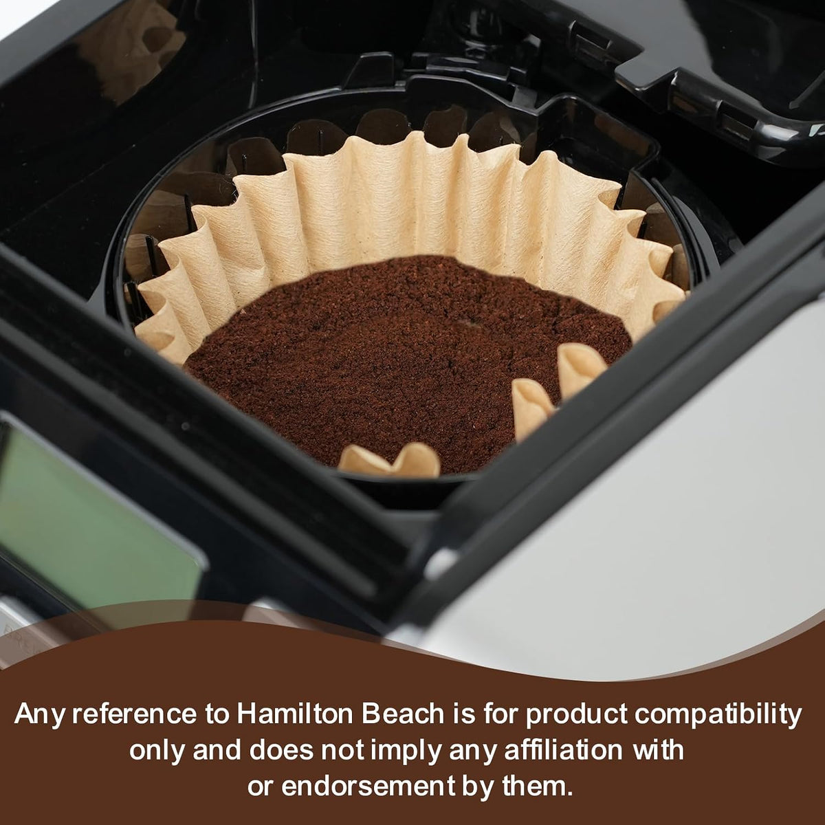 100pcs Coffee Paper Filters for Hamilton Beach 49902, Cuisinart DCC-3000P1